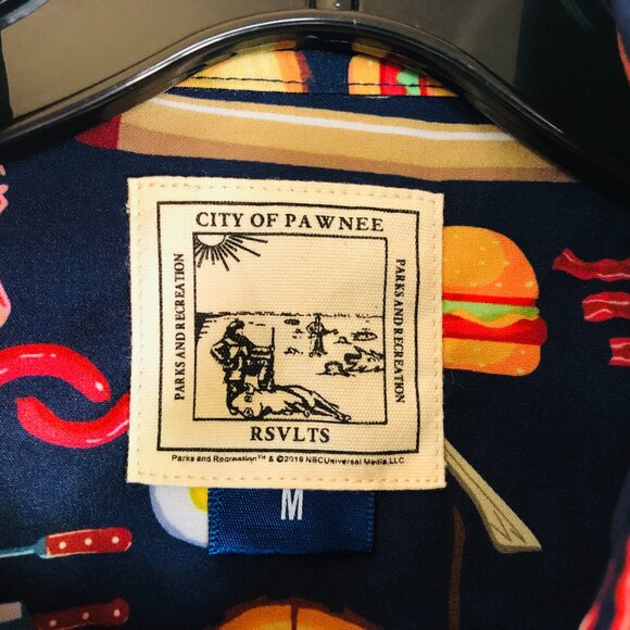 RSVLTS Parks and Recreation Button Up Shirt Men's Medium Ron Swanson Pawnee NWT - Picture 5 of 8